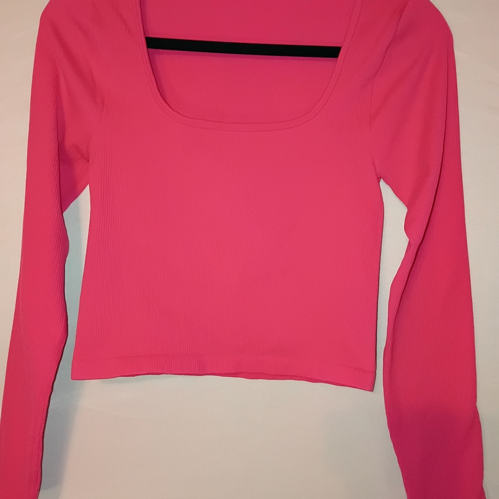 OQQ Vibrant Long Sleeve Top with Great Stretch